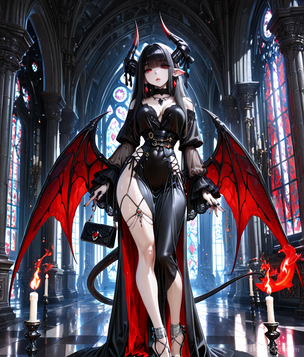 Atmospheric AI companion in a candlelit cathedral